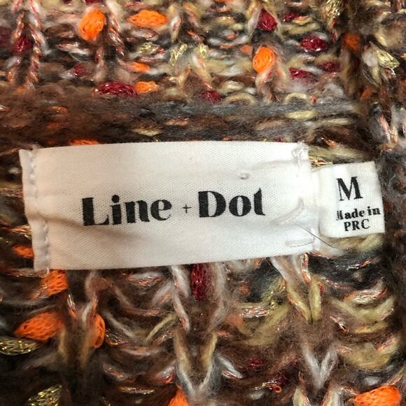 Line & Dot Multicolored Turtleneck Knit Sweater - Picture 4 of 10